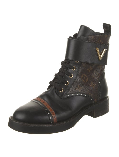 Louis Vuitton LV Monogram Leather Combat Boots