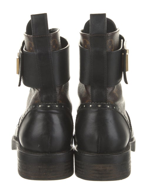 Louis Vuitton LV Monogram Leather Combat Boots