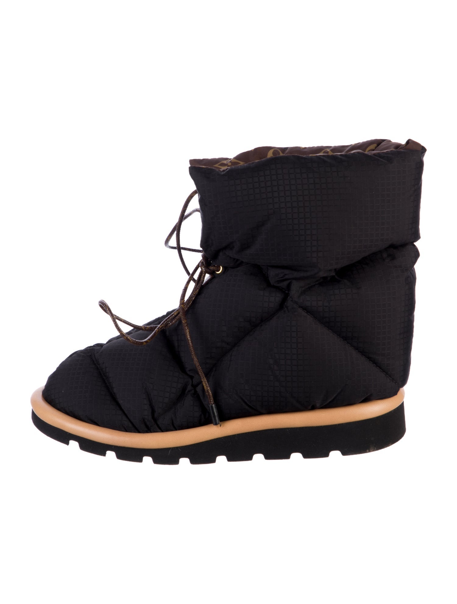 Louis Vuitton LV Monogram Nylon Lace-Up Boots