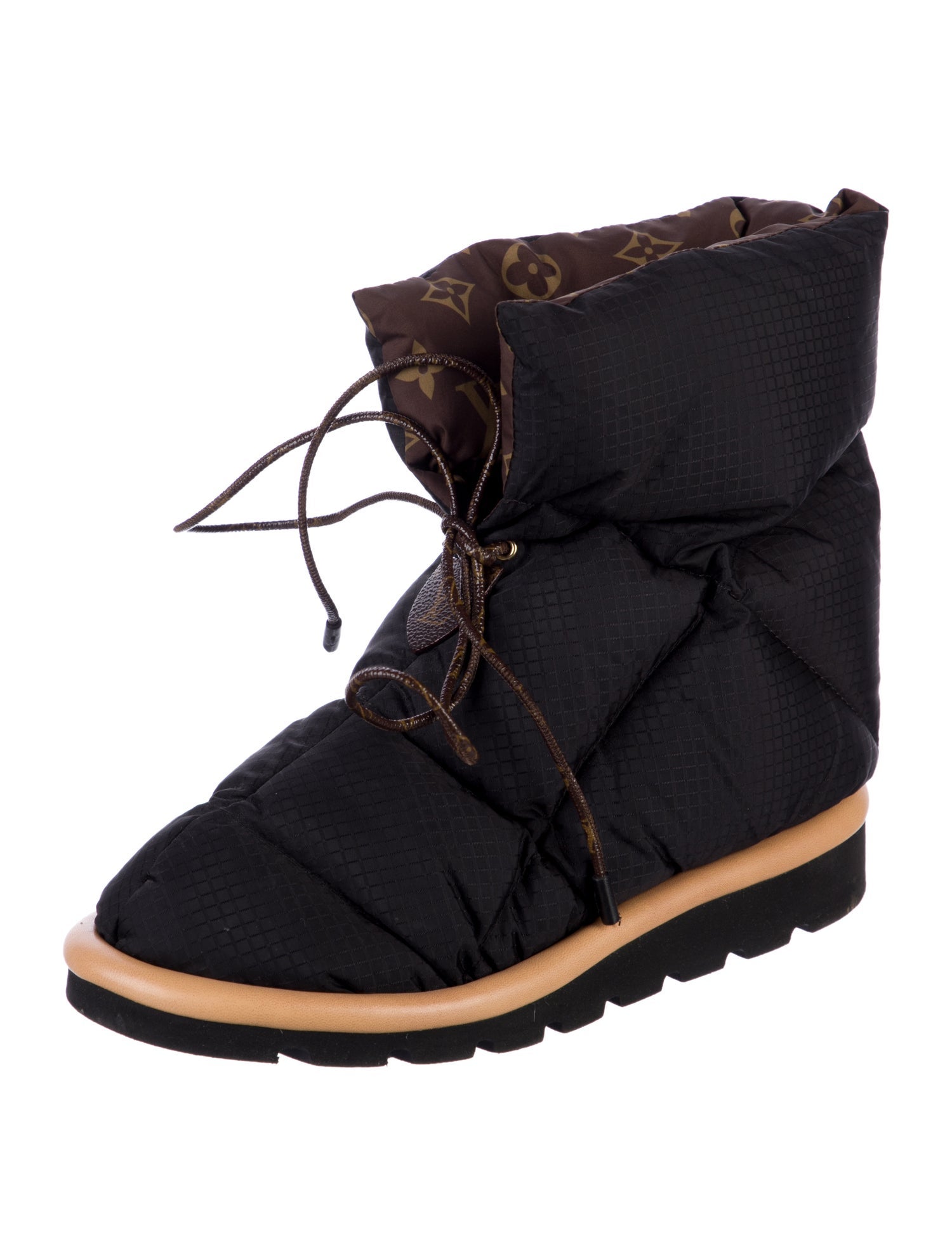 Louis Vuitton LV Monogram Nylon Lace-Up Boots