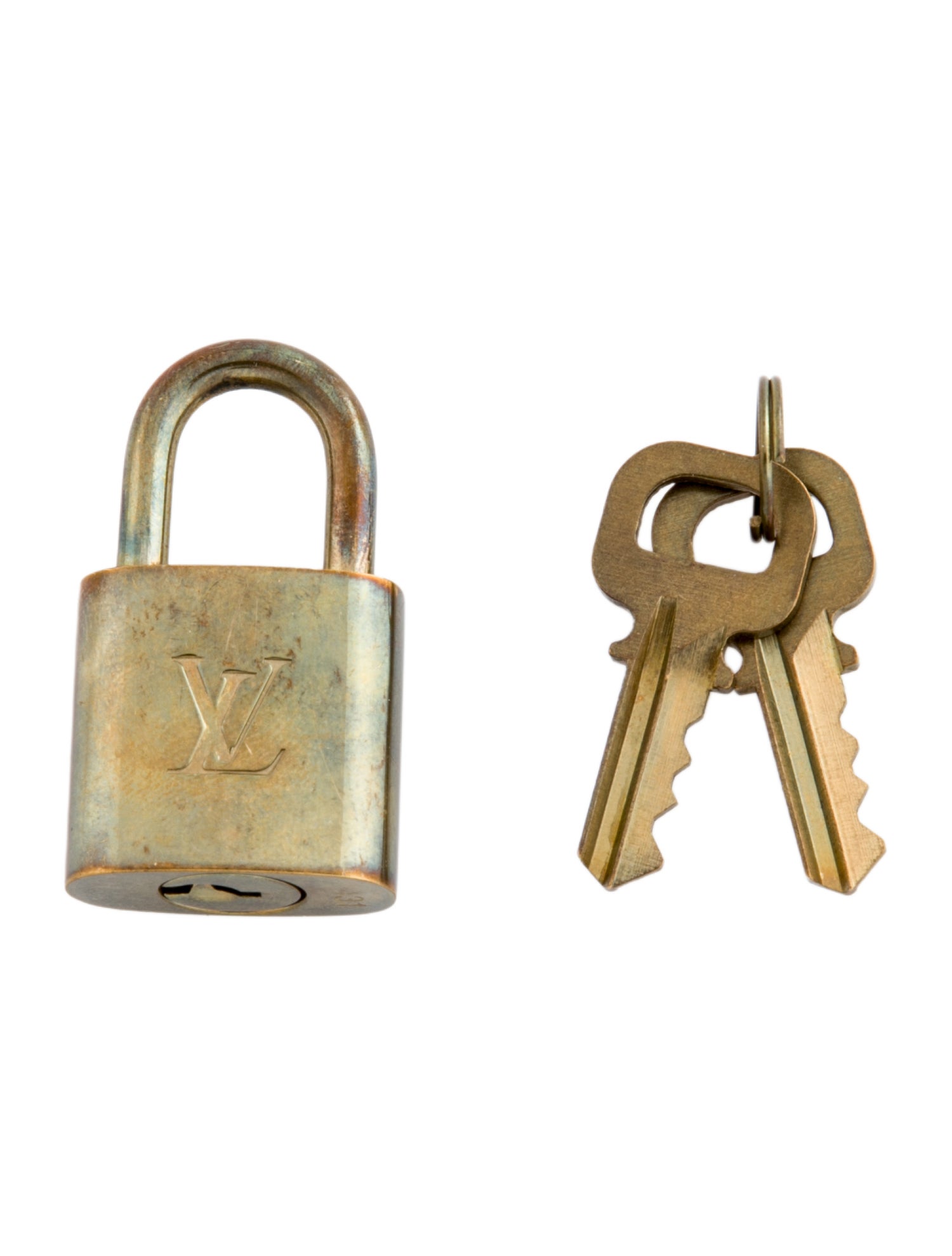Louis Vuitton Brass Lock & Key Set