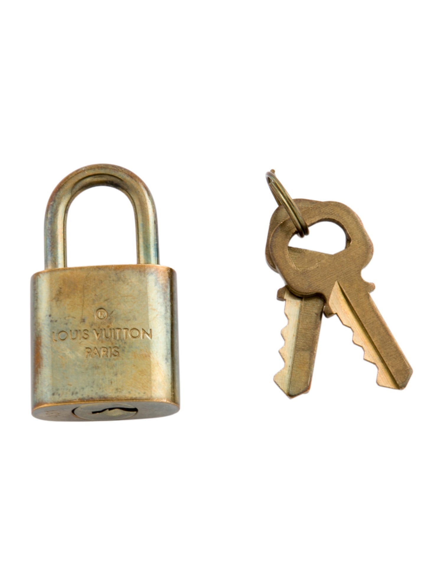 Louis Vuitton Brass Lock & Key Set