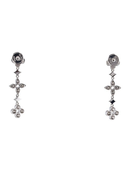 Louis Vuitton 18K Diamond Dentelle One Row Earrings
