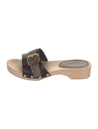 Louis Vuitton Monogram Pattern Leather Slides