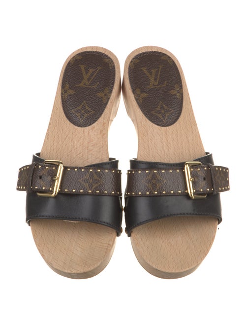 Louis Vuitton Monogram Pattern Leather Slides