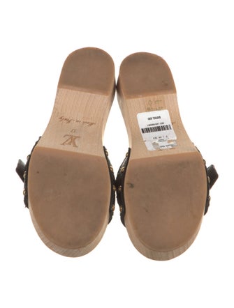 Louis Vuitton Monogram Pattern Leather Slides