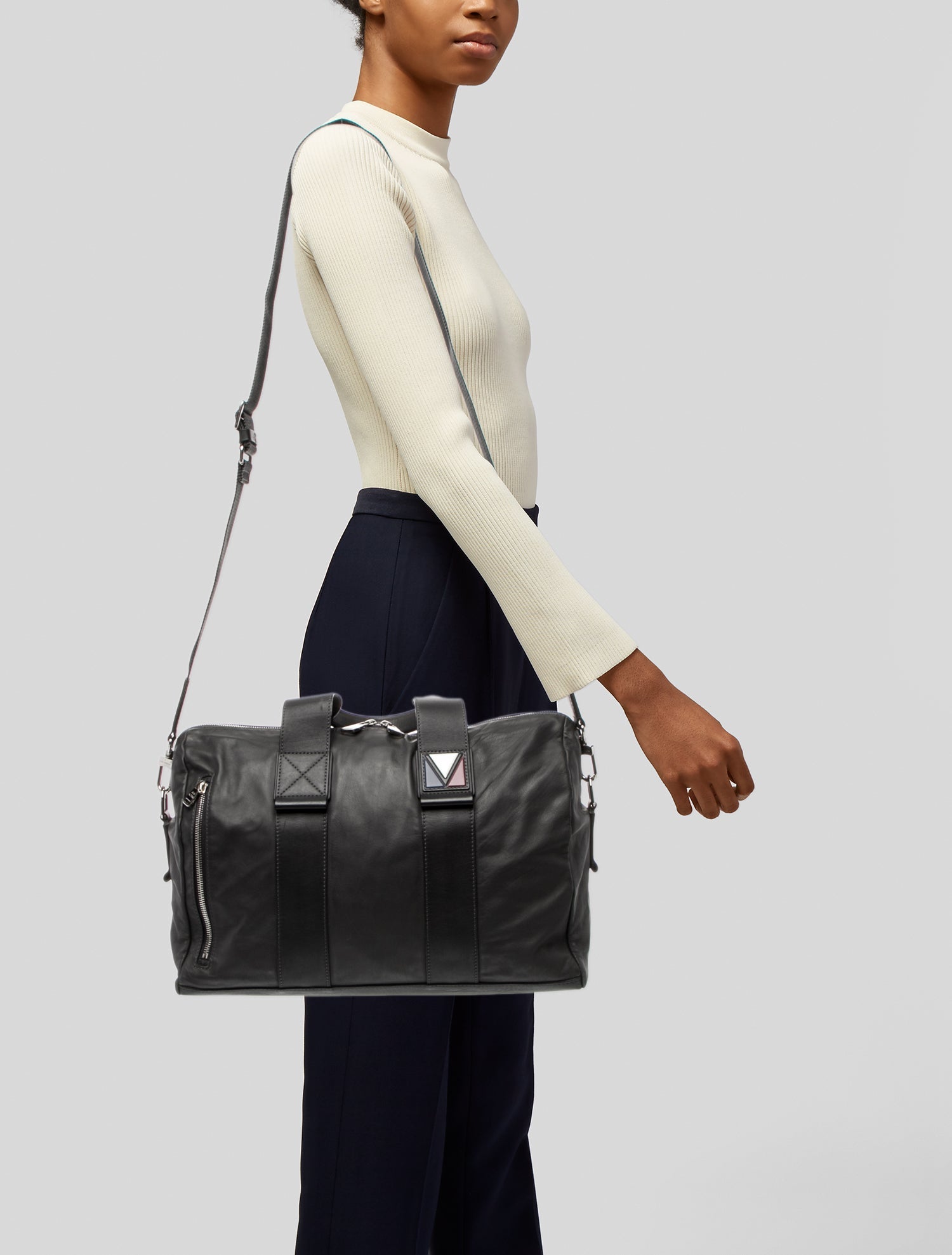 Louis Vuitton Leather Weekender Bag