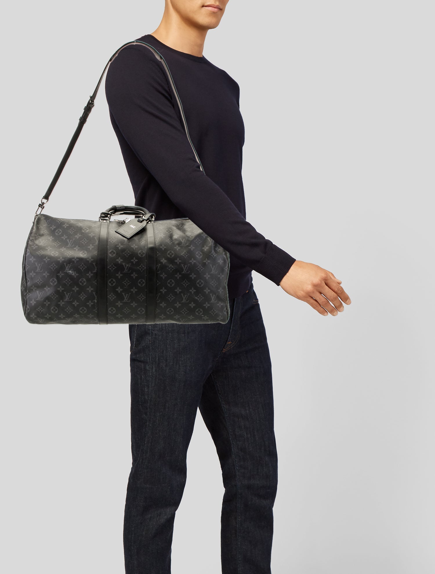 Louis Vuitton Monogram Eclipse Keepall Bandouliere 55