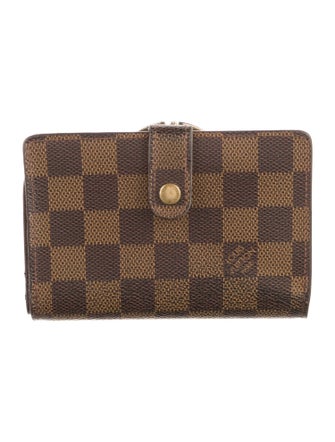 Louis Vuitton Damier Ebene Pattern Coated Canvas French Purse