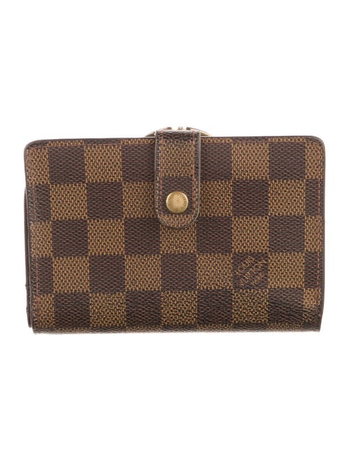 Louis Vuitton Damier Ebene Pattern Coated Canvas French Purse