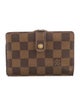 Louis Vuitton Damier Ebene Pattern Coated Canvas French Purse