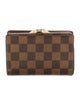 Louis Vuitton Damier Ebene Pattern Coated Canvas French Purse