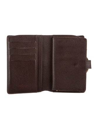 Louis Vuitton Damier Ebene Pattern Coated Canvas French Purse