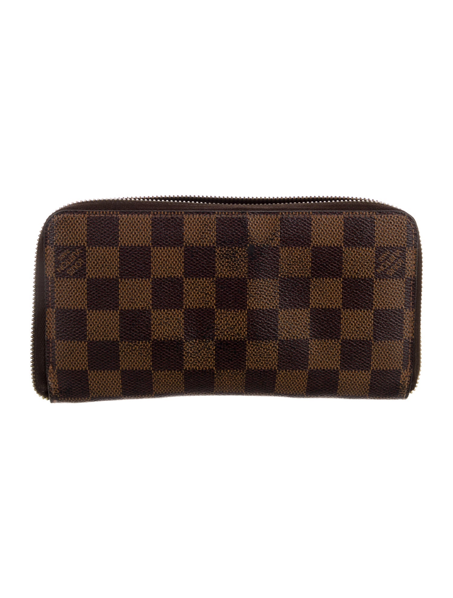 Louis Vuitton 2012 Damier Ebene Pattern Zippy Wallet
