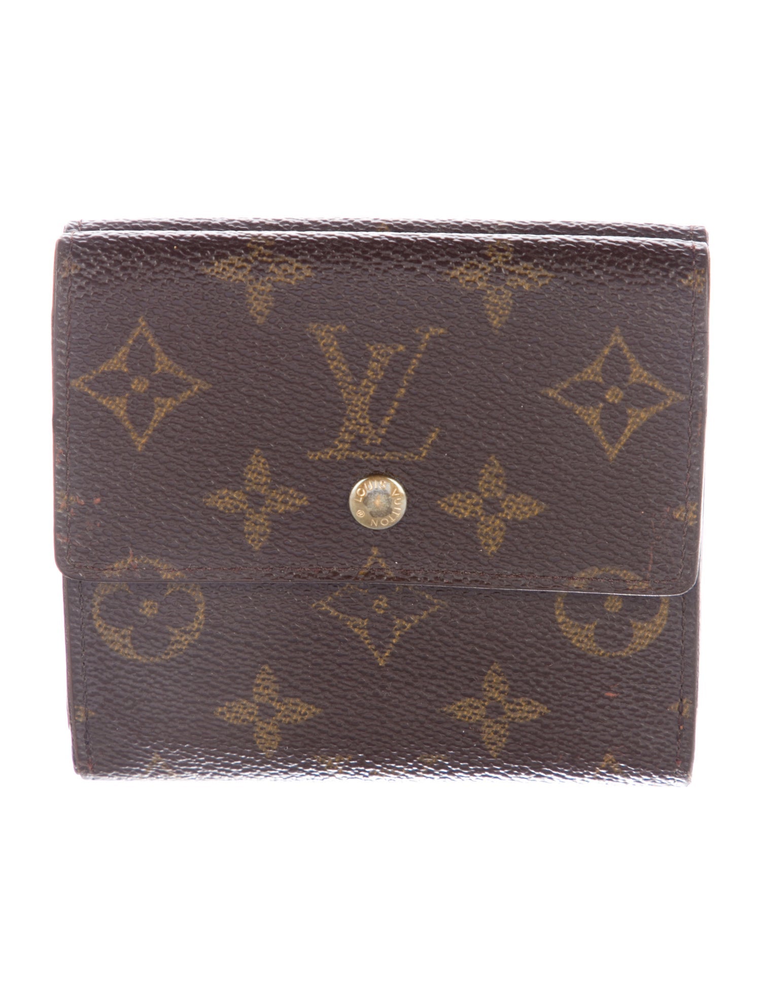 Louis Vuitton LV Monogram Coated Canvas Elise Wallet
