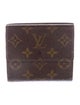Louis Vuitton LV Monogram Coated Canvas Elise Wallet