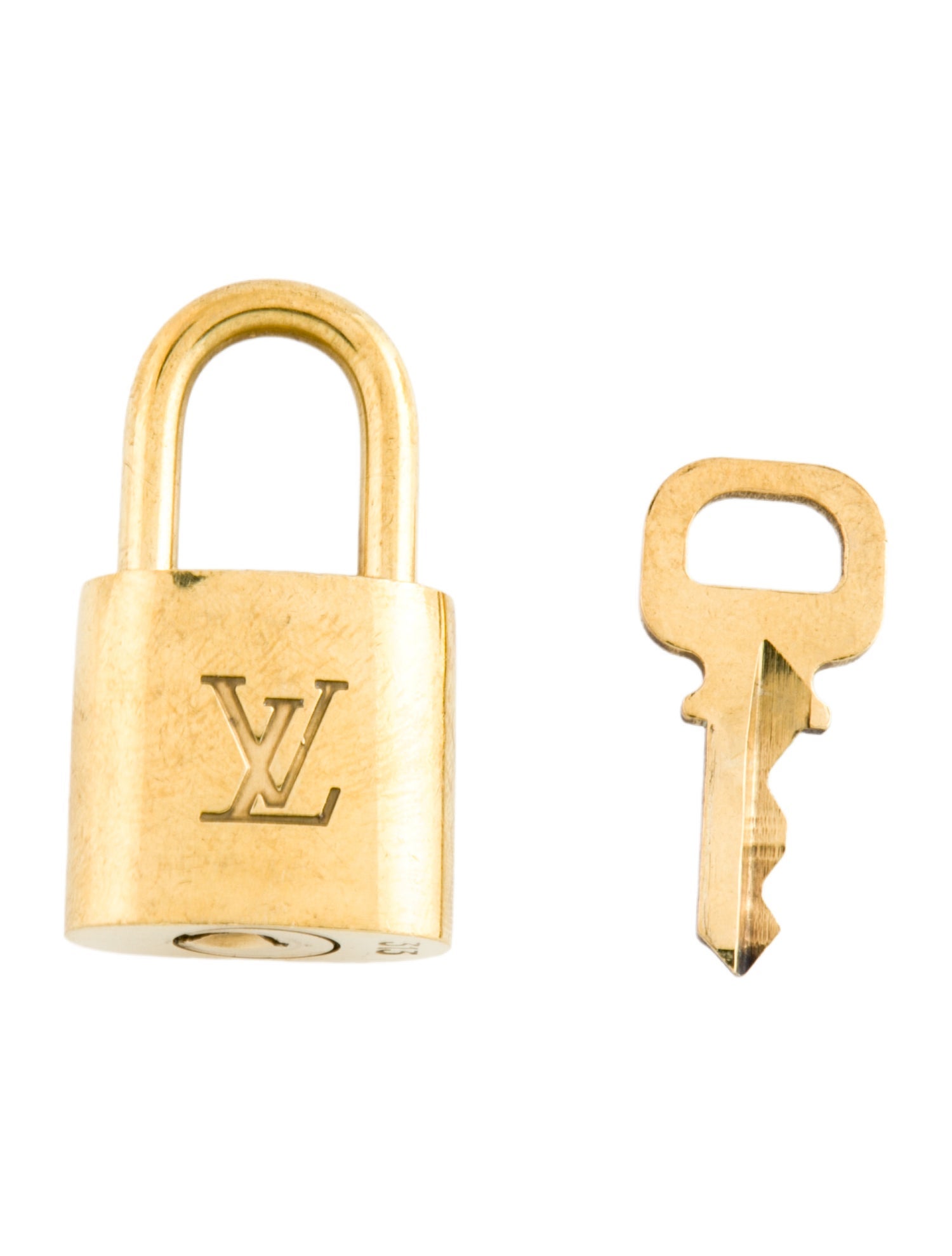 Louis Vuitton Brass Lock & Key Set