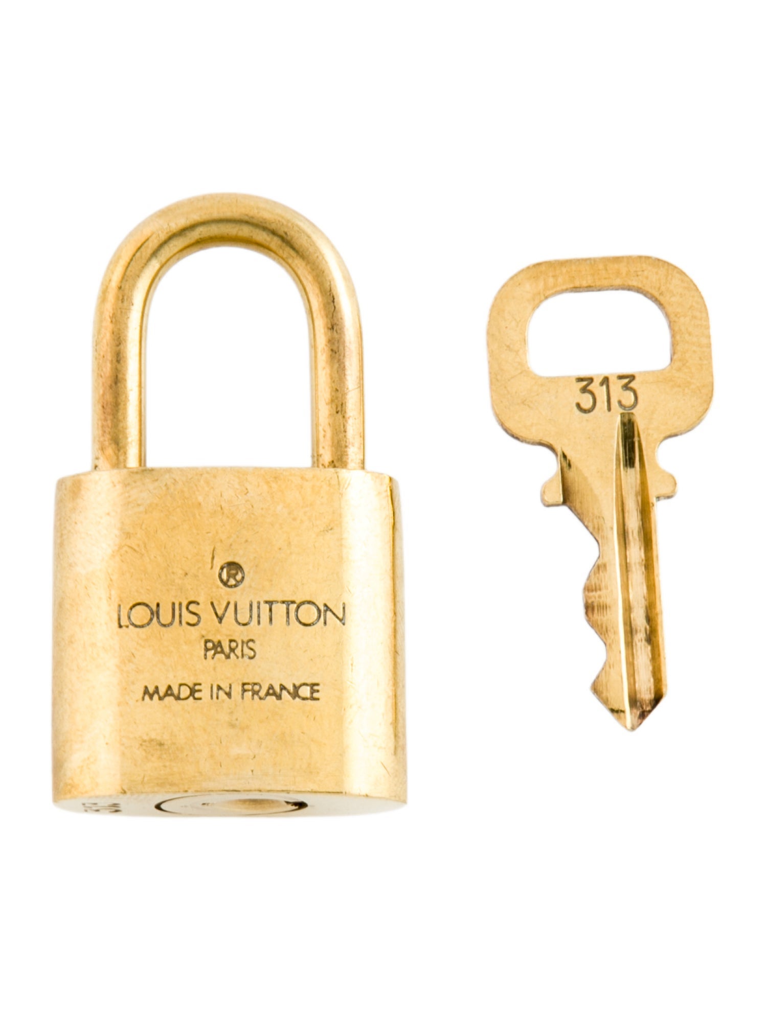 Louis Vuitton Brass Lock & Key Set
