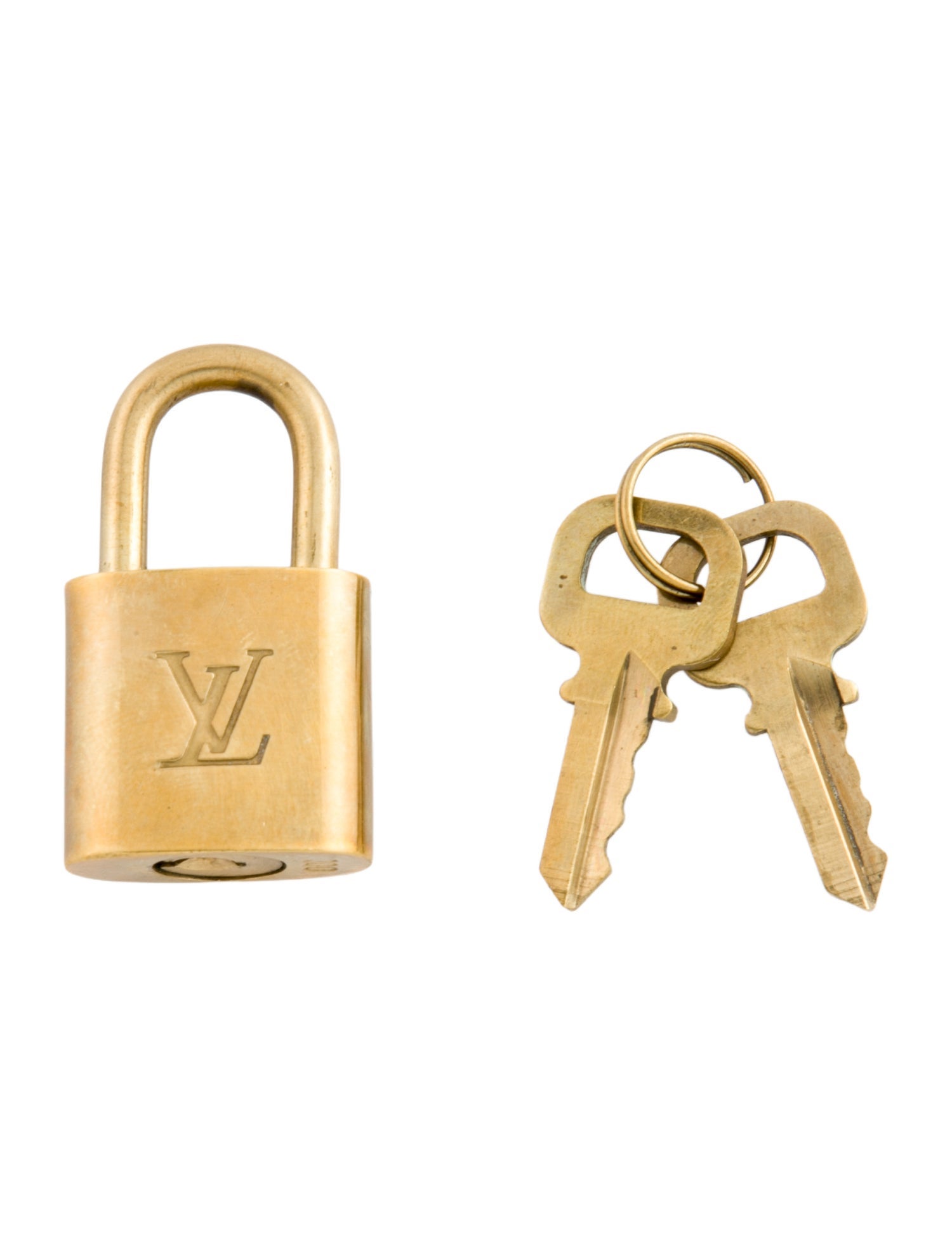 Louis Vuitton Brass Lock & Key Set