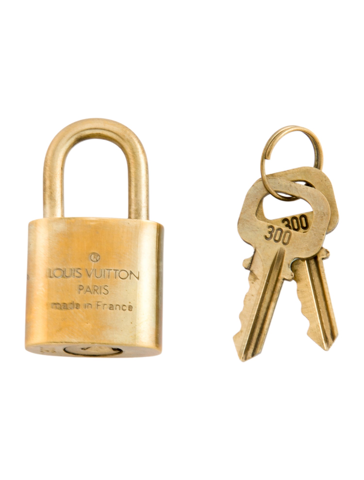 Louis Vuitton Brass Lock & Key Set