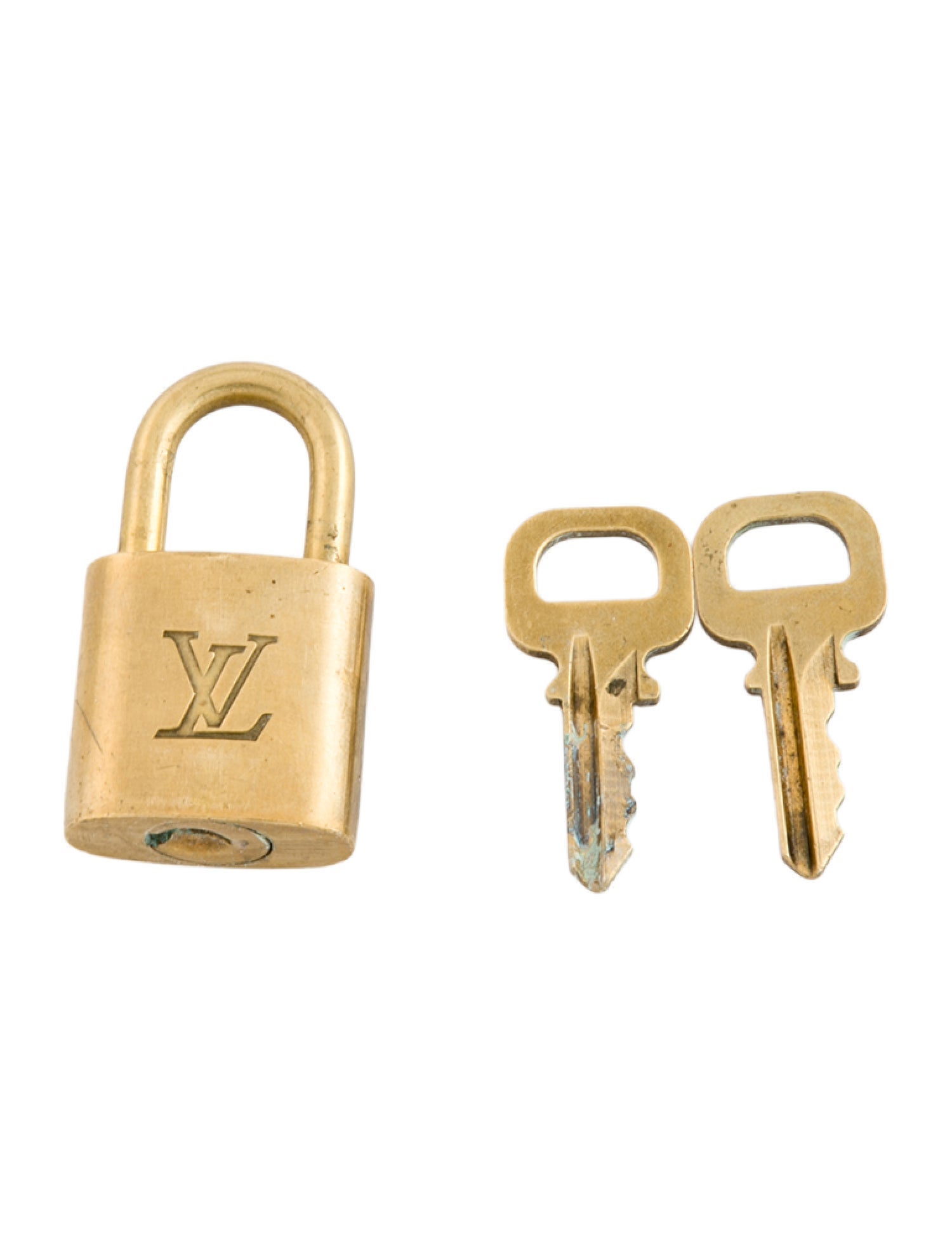 Louis Vuitton Brass Lock & Key Set