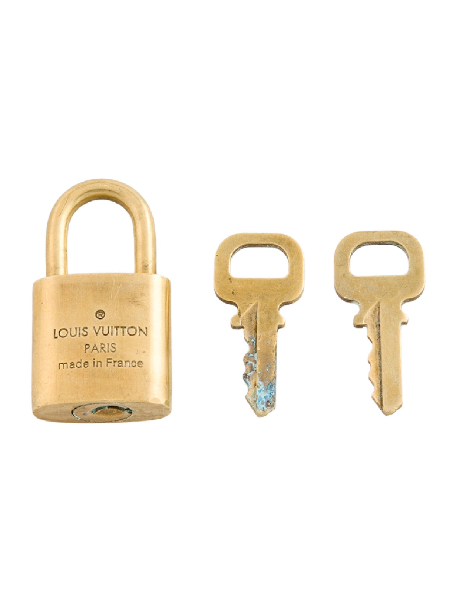 Louis Vuitton Brass Lock & Key Set