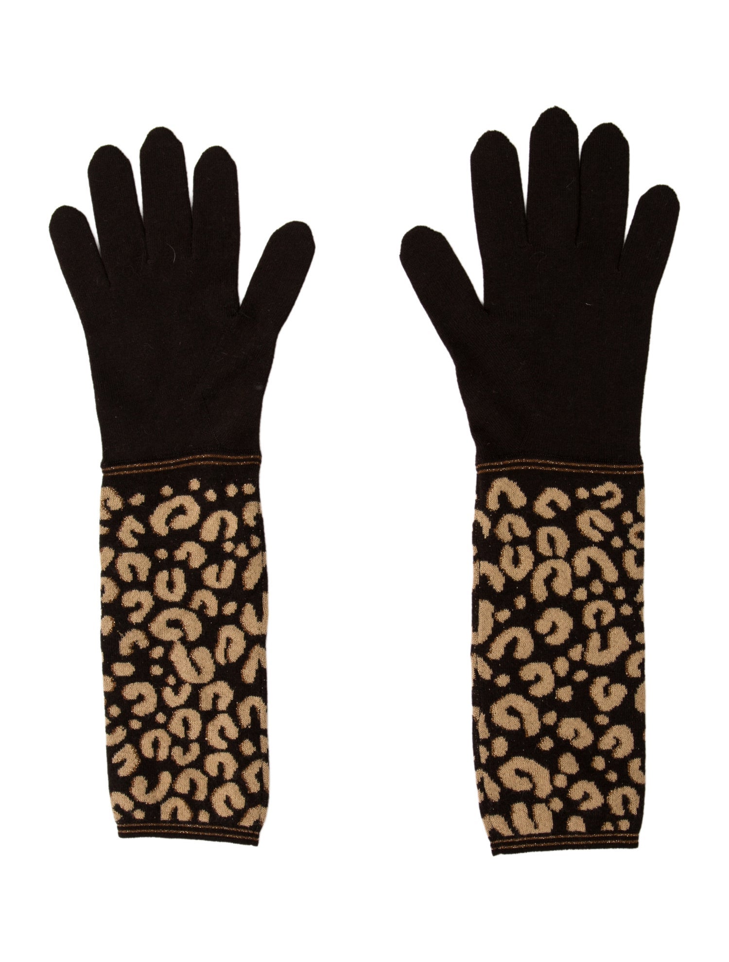 Louis Vuitton x Stephen Sprouse Cashmere-Blend Leopard Gloves