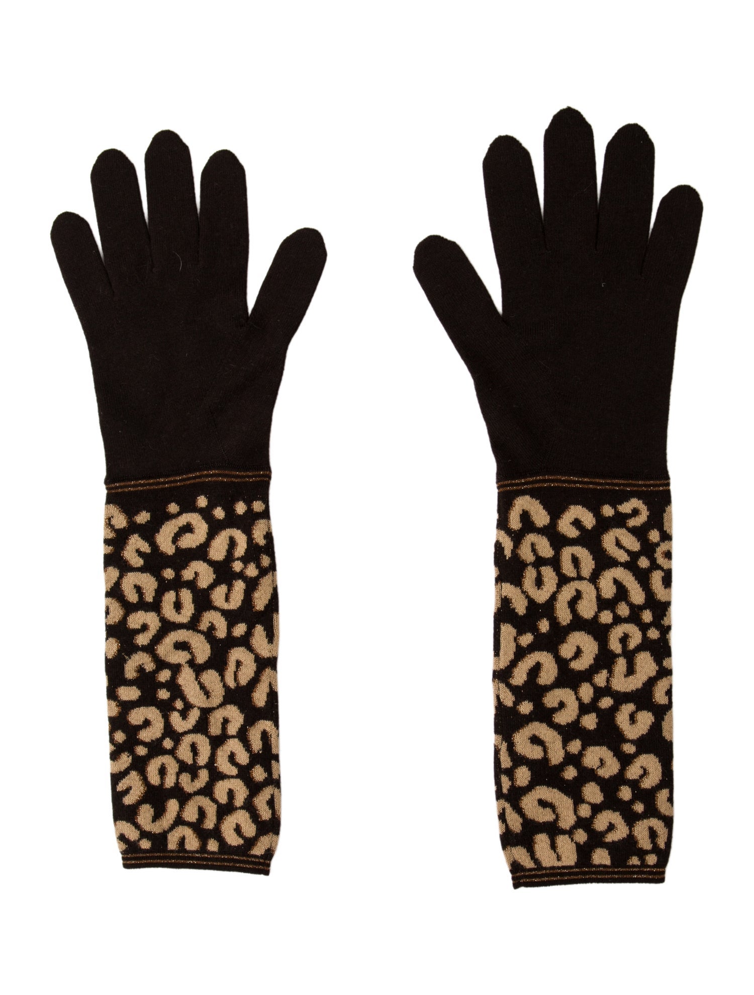 Louis Vuitton x Stephen Sprouse Cashmere-Blend Leopard Gloves