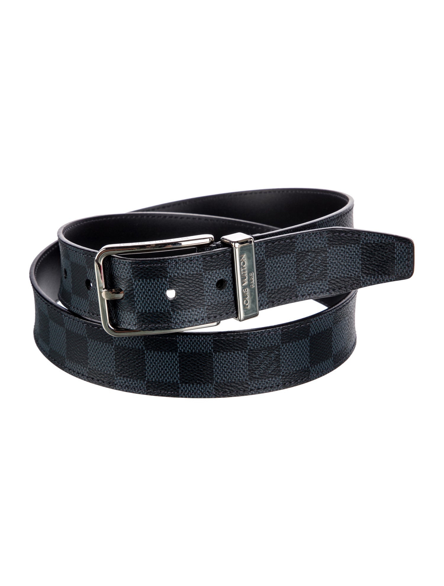 Louis Vuitton 2015 Damier Graphite Pattern Belt
