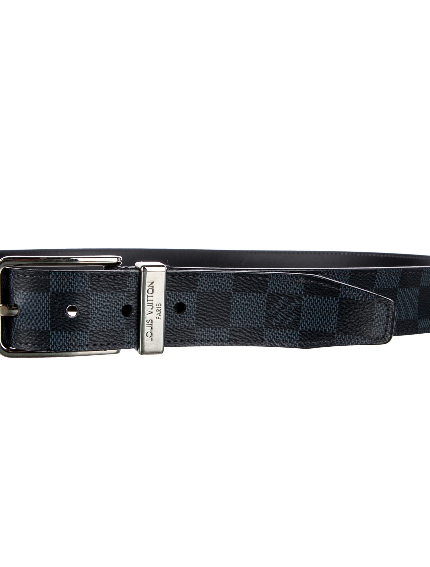 Louis Vuitton 2015 Damier Graphite Pattern Belt