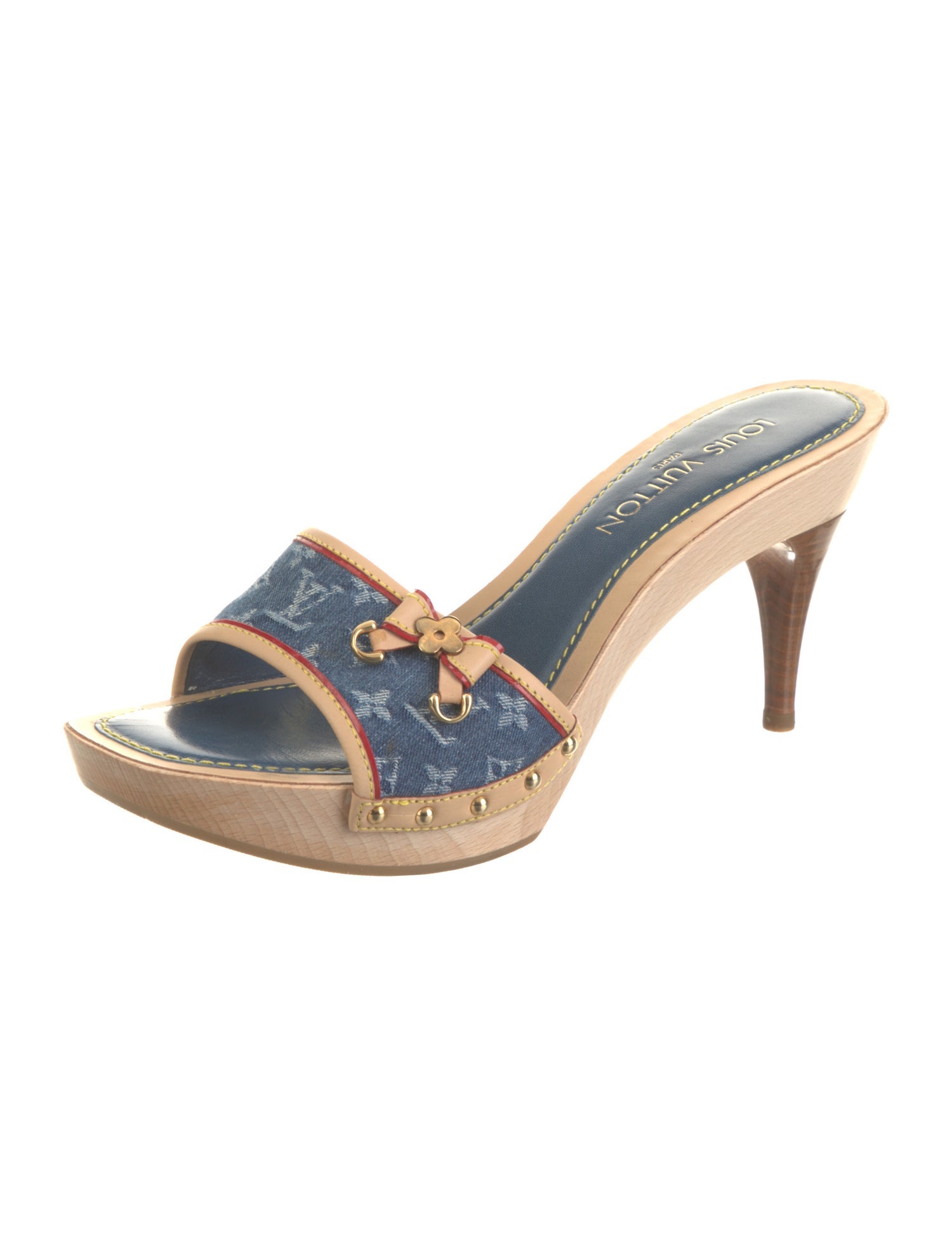 Louis Vuitton LV Monogram Denim Slides