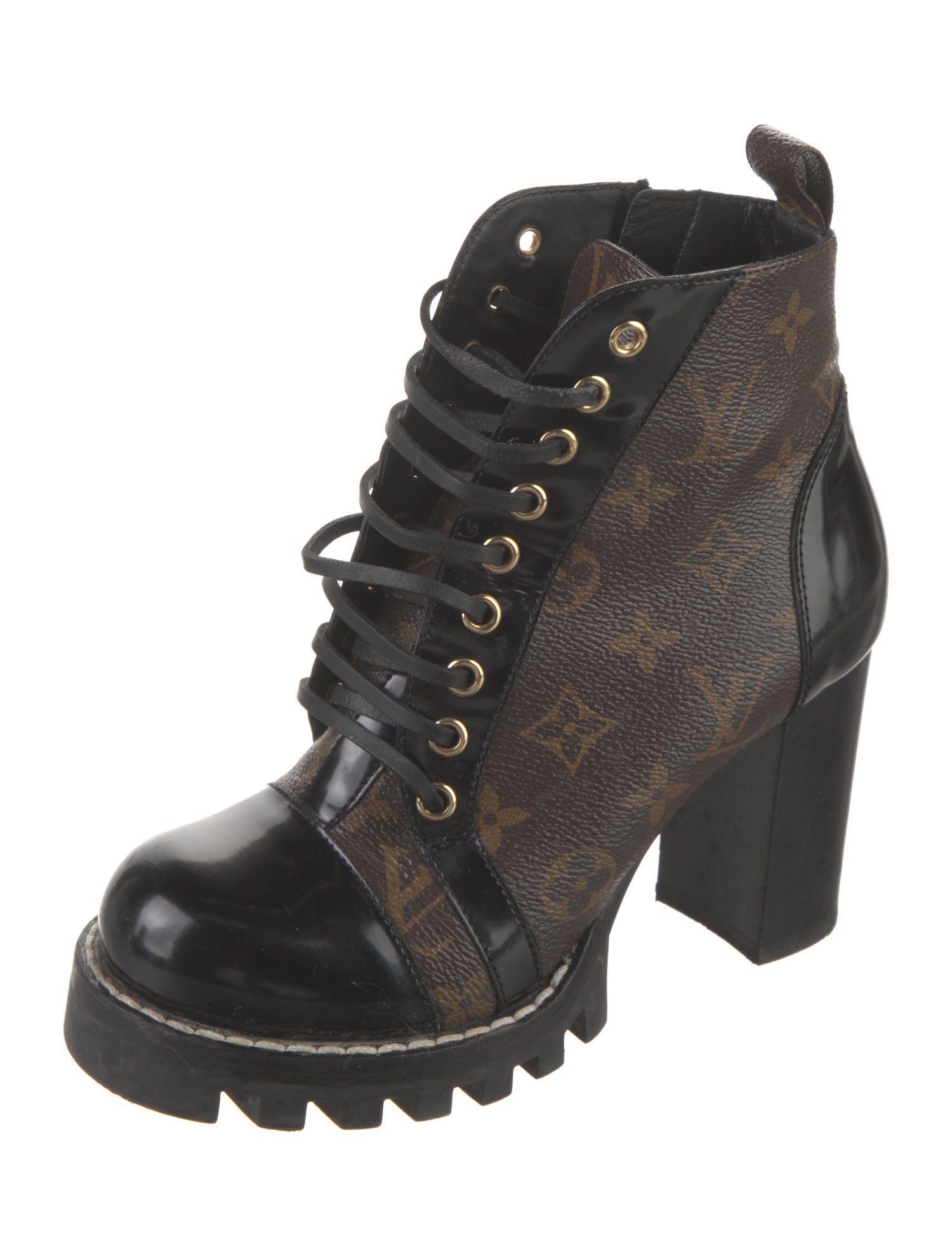 Louis Vuitton LV Monogram Lace-Up Boots