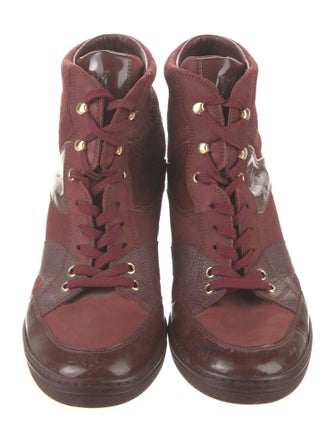 Louis Vuitton LV Monogram Leather Wedge Sneakers