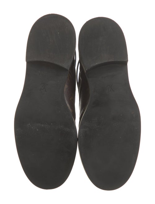 Louis Vuitton LV Monogram Leather Trim Embellishment Combat Boots