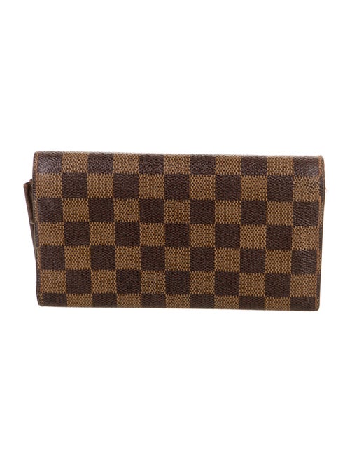 Louis Vuitton 2003 Damier Ebene Pattern Sarah Wallet