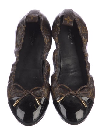 Louis Vuitton LV Monogram Bow Accents Ballet Flats