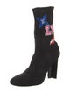 Louis Vuitton Graphic Print Embroidered Accent Sock Boots