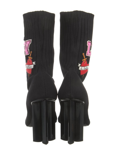 Louis Vuitton Graphic Print Embroidered Accent Sock Boots