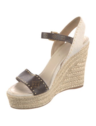 Louis Vuitton LV Monogram Studded Accents Espadrilles