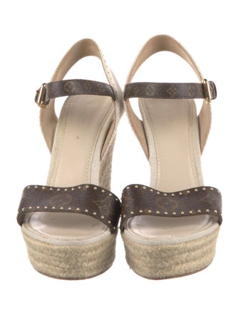 Louis Vuitton LV Monogram Studded Accents Espadrilles