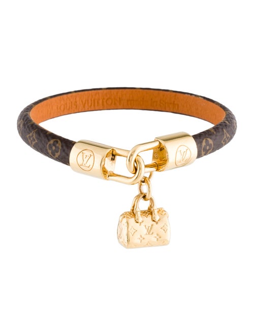 Louis Vuitton Leather Speedy Charm Bracelet