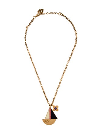 Louis Vuitton Crystal & Resin 'Float Your Boat' Pendant Necklace