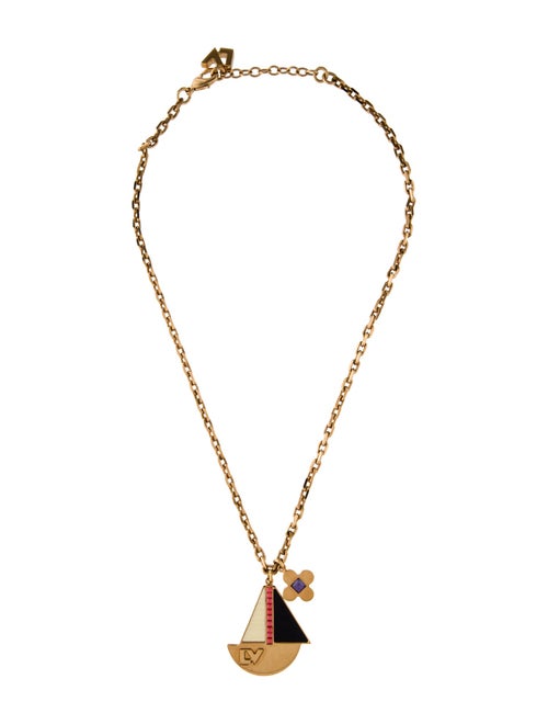 Louis Vuitton Crystal & Resin 'Float Your Boat' Pendant Necklace