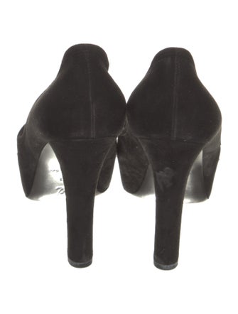 Louis Vuitton Suede Cutout Accent Pumps