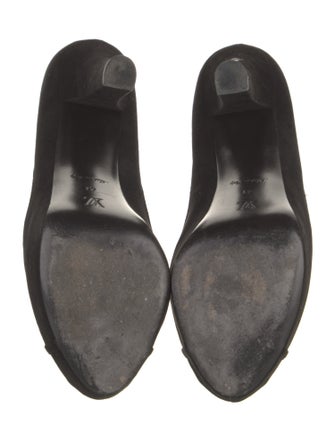 Louis Vuitton Suede Cutout Accent Pumps