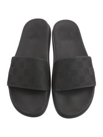 Louis Vuitton Damier Graphite Pattern Rubber Slides