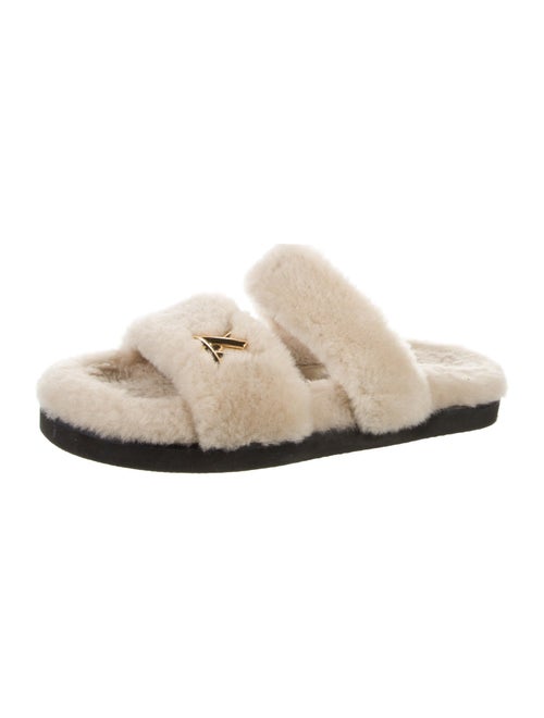 Louis Vuitton LV Monogram Faux Fur Slides