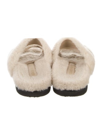 Louis Vuitton LV Monogram Faux Fur Slides