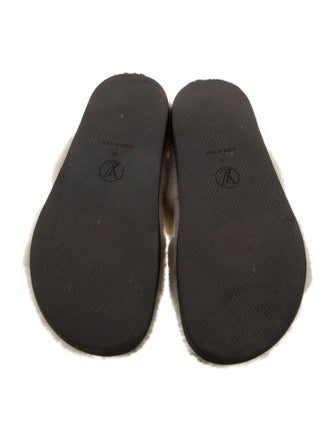 Louis Vuitton LV Monogram Faux Fur Slides