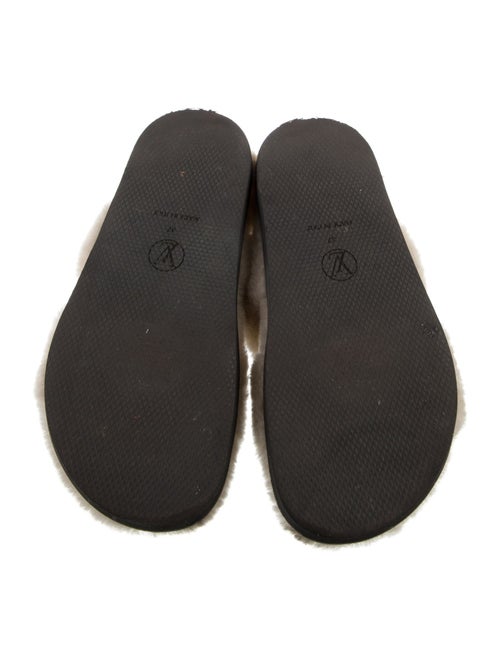 Louis Vuitton LV Monogram Faux Fur Slides